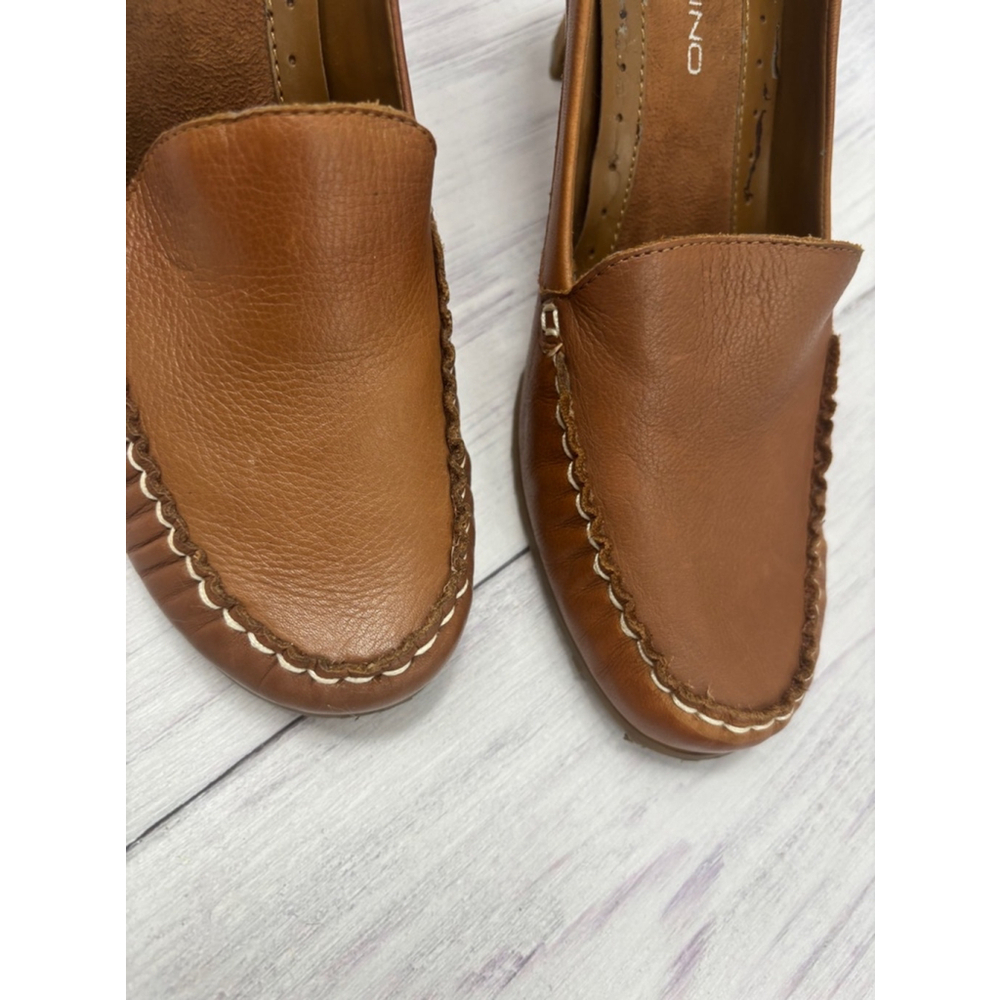 Women's Bandolino Brown Leather Heels Size 9.5 - Picture 4 of 7